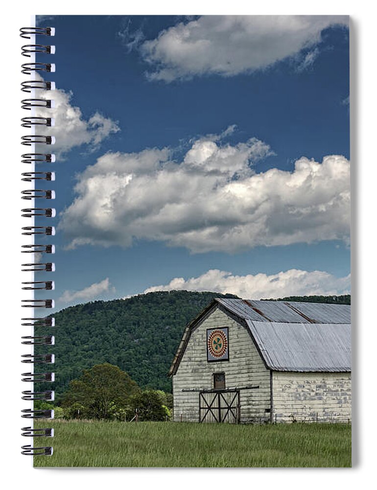 Barn Spiral Notebook featuring the photograph Tennessee Barn Quilt by Nicki McManus