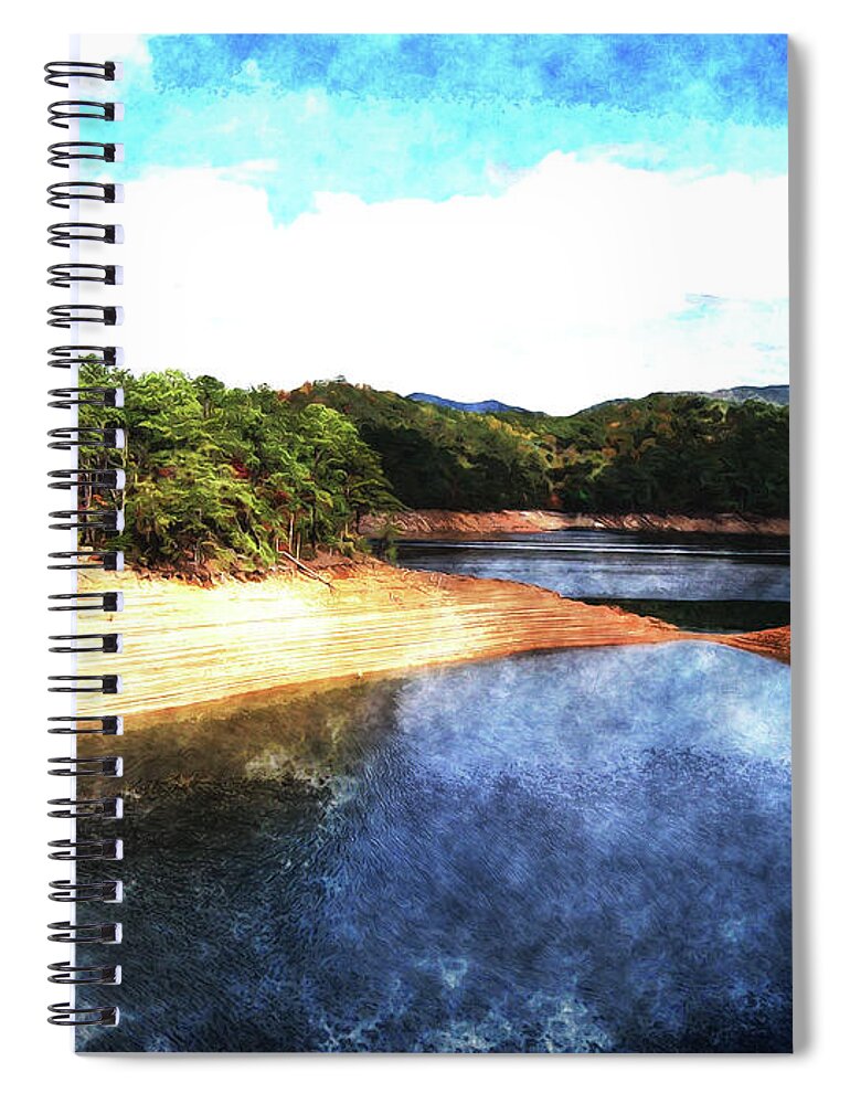 Tennessee Spiral Notebook featuring the photograph Tennessee Reservoir by Phil Perkins