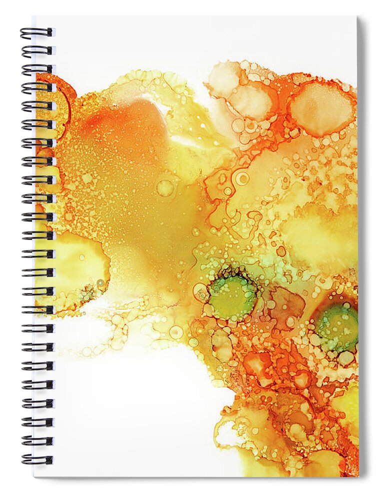 Orange Spiral Notebook featuring the painting Tequila Sunset by Tamara Nelson