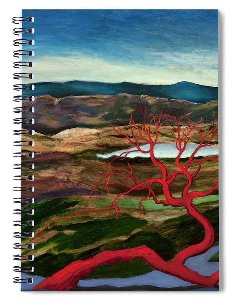 Oil On Canvas Spiral Notebook featuring the painting Tess' World by Vera Smith