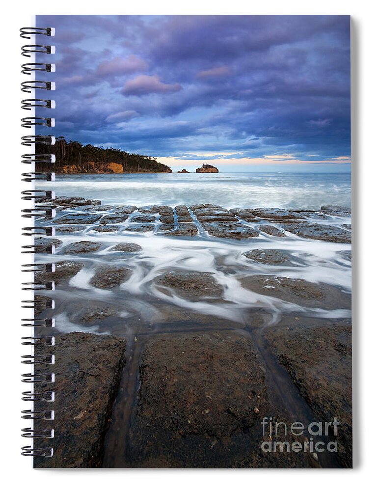 Tessellated Spiral Notebook featuring the photograph Tessellated Flow by Michael Dawson