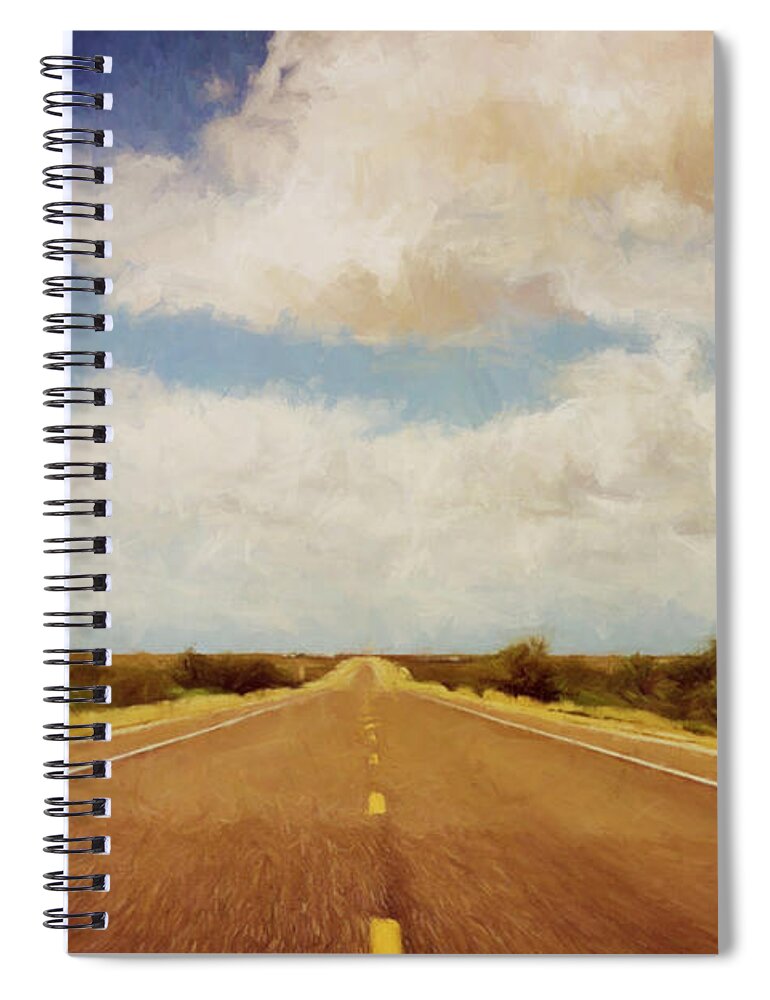 Scott Norris Photography Spiral Notebook featuring the photograph Texas Highway by Scott Norris