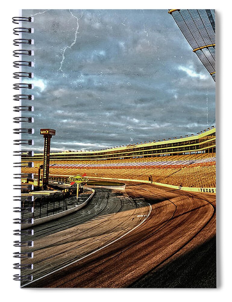 Art Spiral Notebook featuring the photograph Texas Motor Speedway by Charles Dobbs