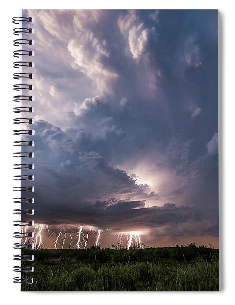 Storm Spiral Notebook featuring the photograph Texas Twilight by Marcus Hustedde