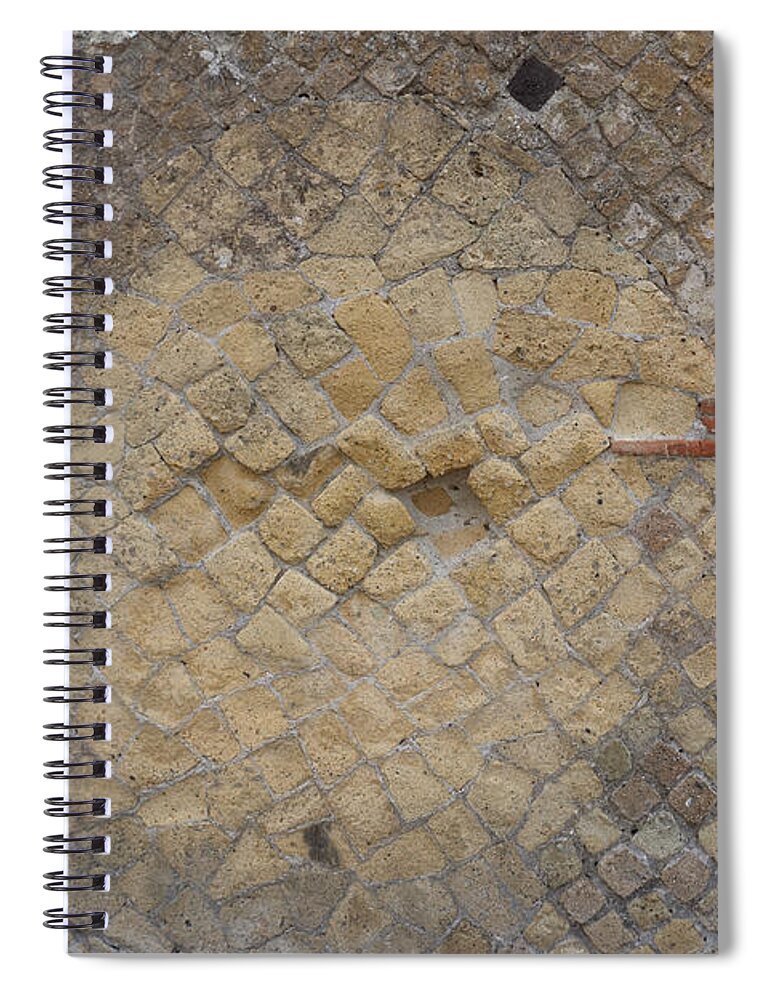 Stone Spiral Notebook featuring the photograph Textural Antiquities Herculaneum Wall Three by Laura Davis