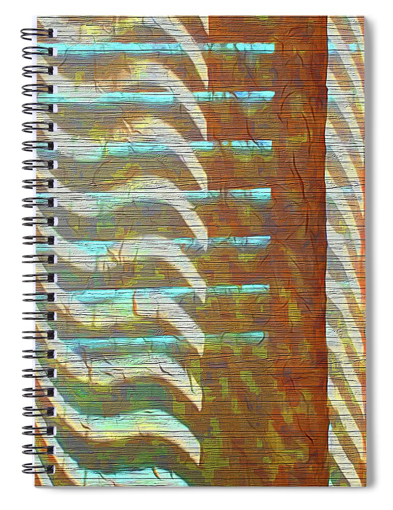 Curtain Spiral Notebook featuring the photograph Textured Patterns by Reynaldo Williams