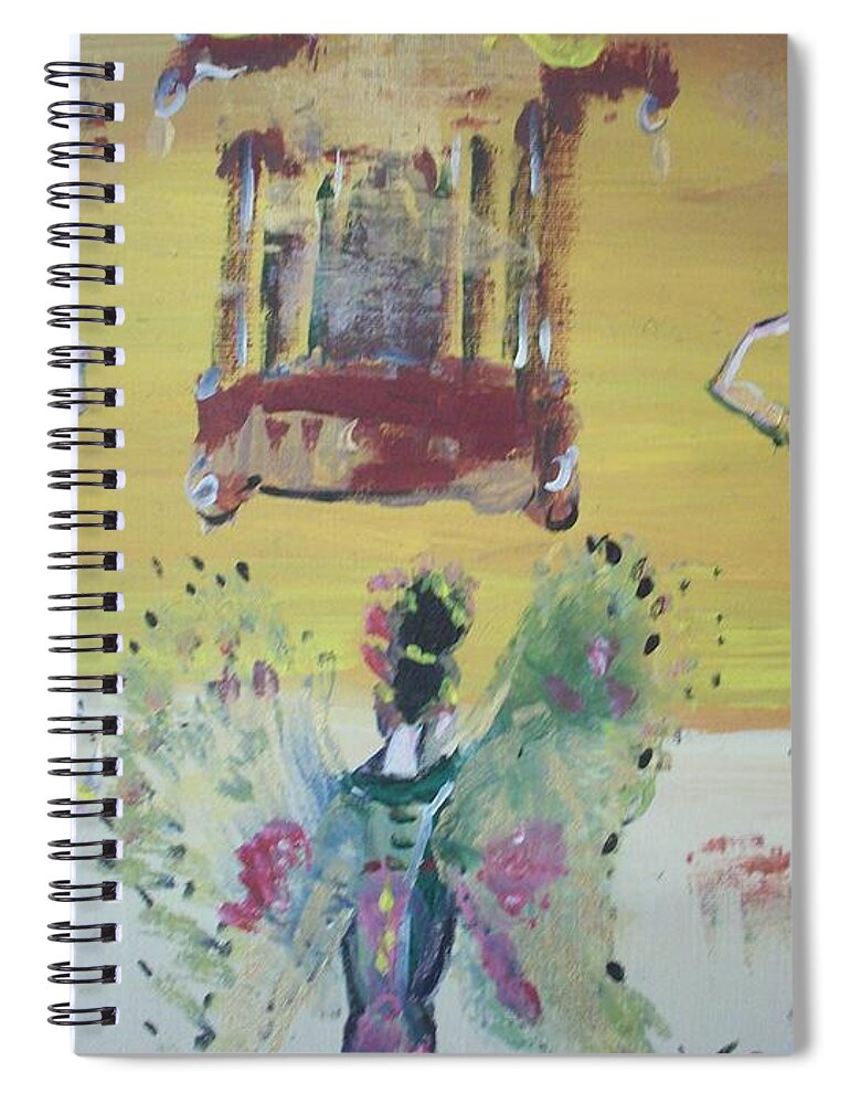Thai Spiral Notebook featuring the painting Thai Butterfly dance by Judith Desrosiers