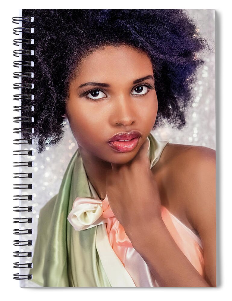 Girl Spiral Notebook featuring the photograph That look 2 by Lilia D