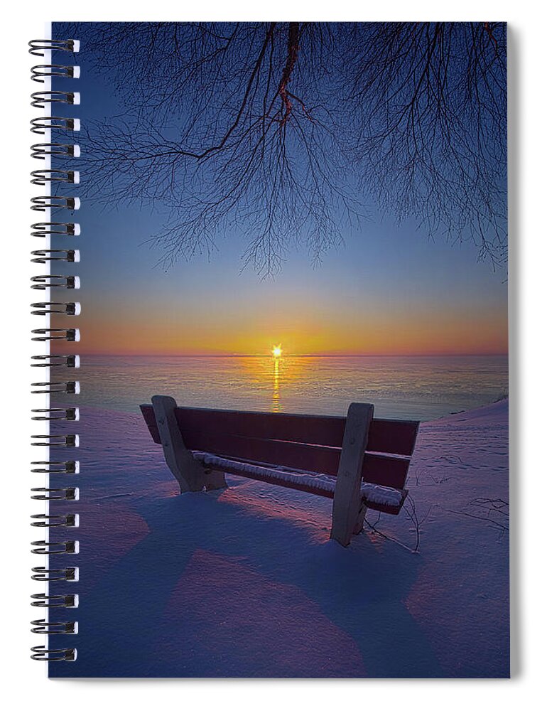 Sky Spiral Notebook featuring the photograph That Very First Moment by Phil Koch