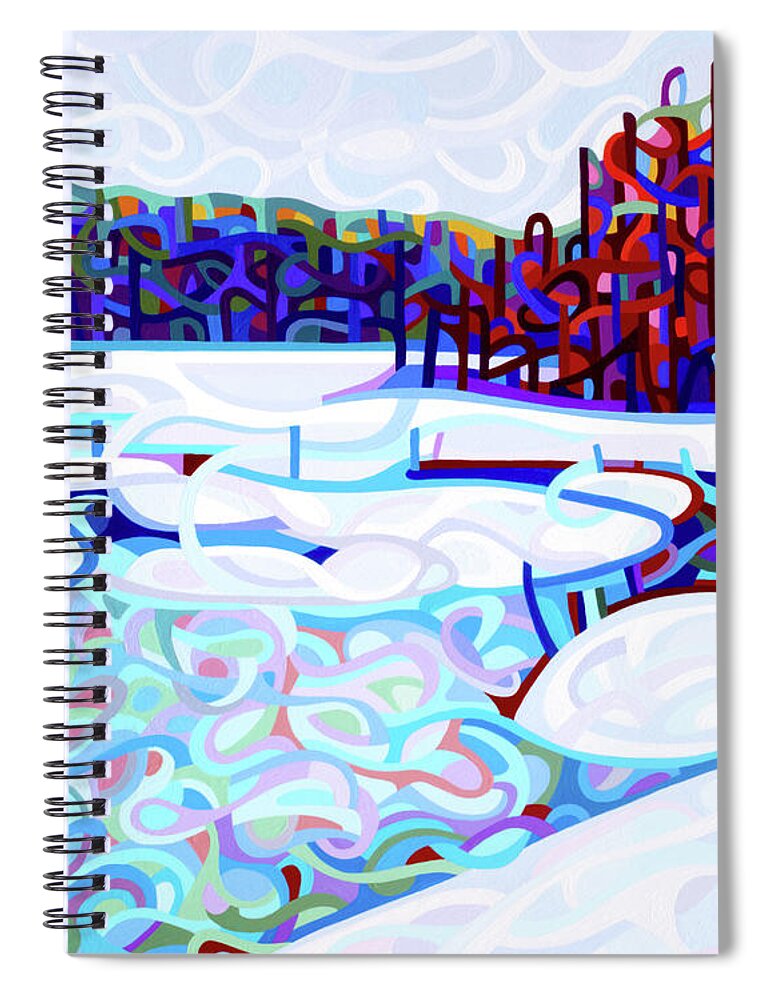 Fine Art Spiral Notebook featuring the painting Thaw by Mandy Budan