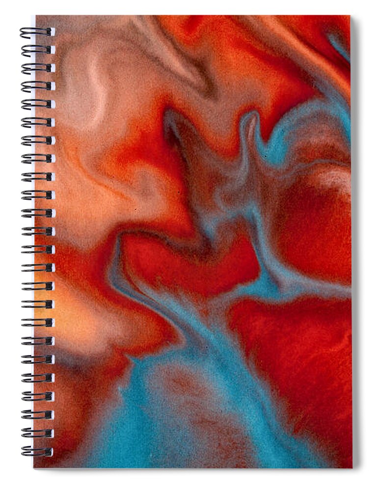 Abstract Spiral Notebook featuring the painting The Abyss by Patti Schulze