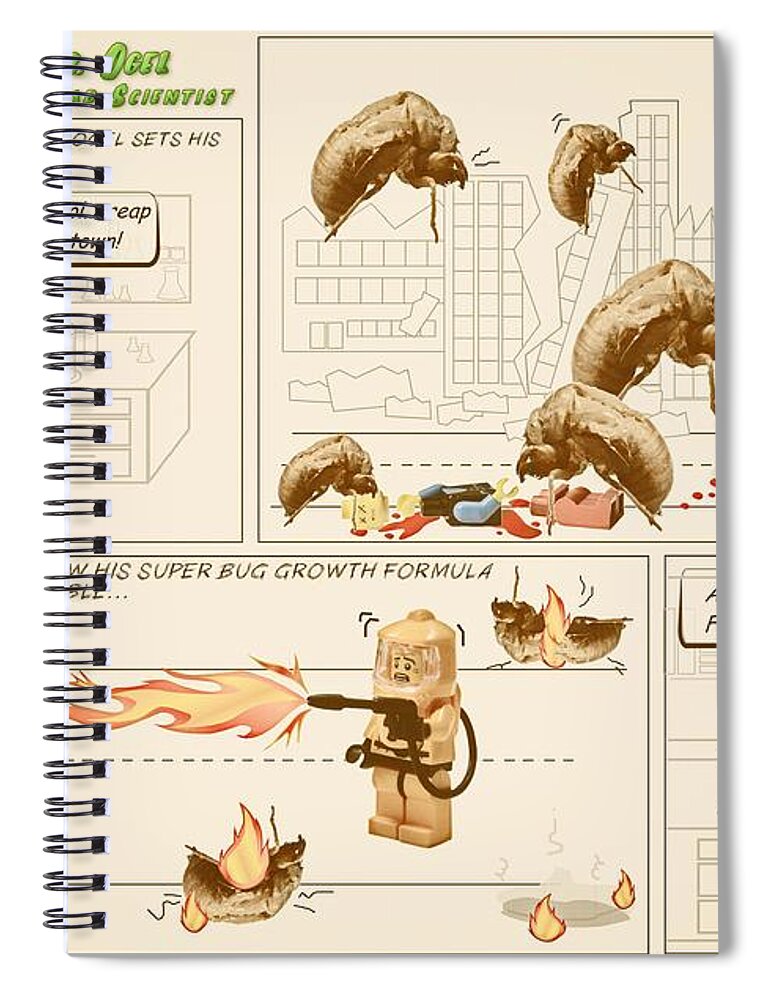 Lego Spiral Notebook featuring the photograph The Adventures of Dr Ogel by Mark Fuller