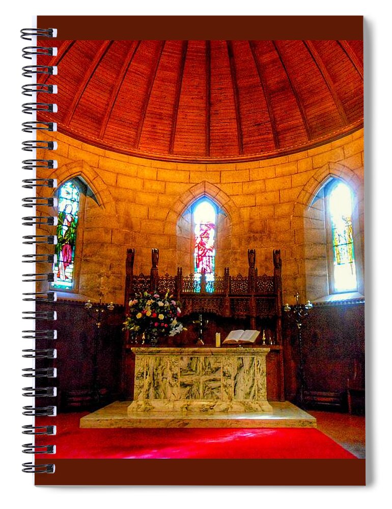 Crathie Church Spiral Notebook featuring the photograph The Alter at Crathie Church by Joan-Violet Stretch