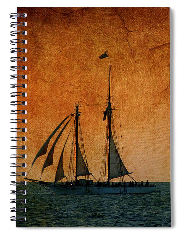 The America Spiral Notebook featuring the photograph The America in Key West by Susanne Van Hulst