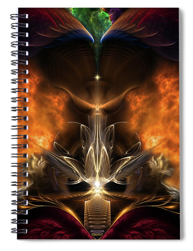 Arc Of Light Spiral Notebook featuring the digital art The Arc Of Light by Rolando Burbon