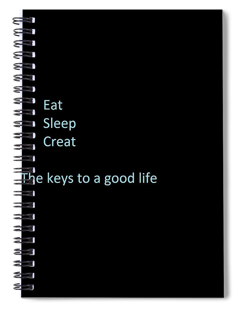 Arts Spiral Notebook featuring the photograph The Art Lovers Key To Life by Aaron Martens