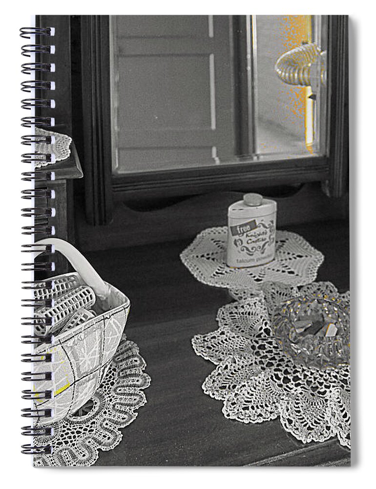 The Art Of Welfare Spiral Notebook featuring the photograph The Art of Welfare. Vanity set. by Elena Perelman