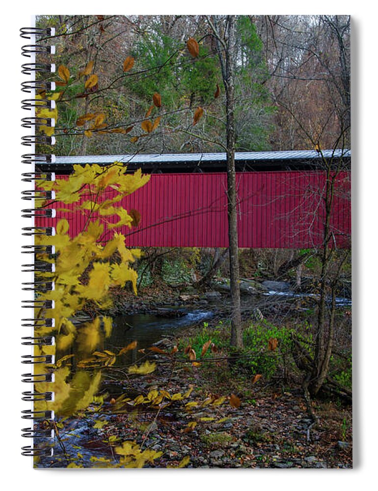 The Spiral Notebook featuring the photograph The Autumn Season at Thomas Mill Covered Bridge by Bill Cannon