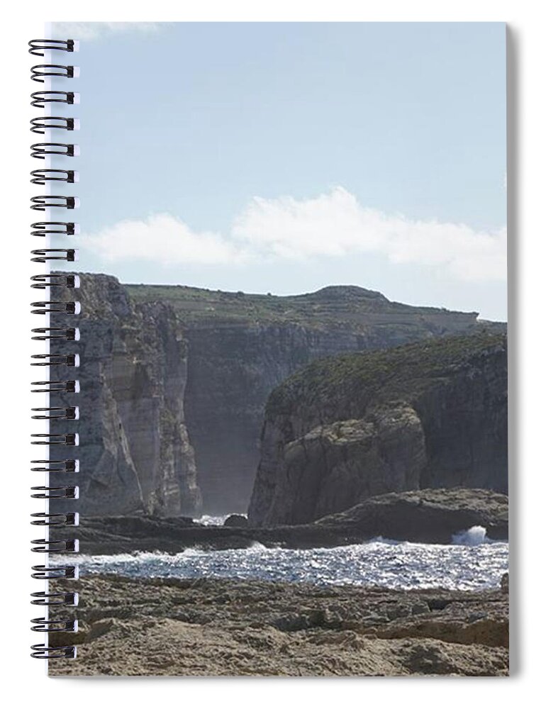 Malta Spiral Notebook featuring the photograph Fungus Rock by Travelin Knight