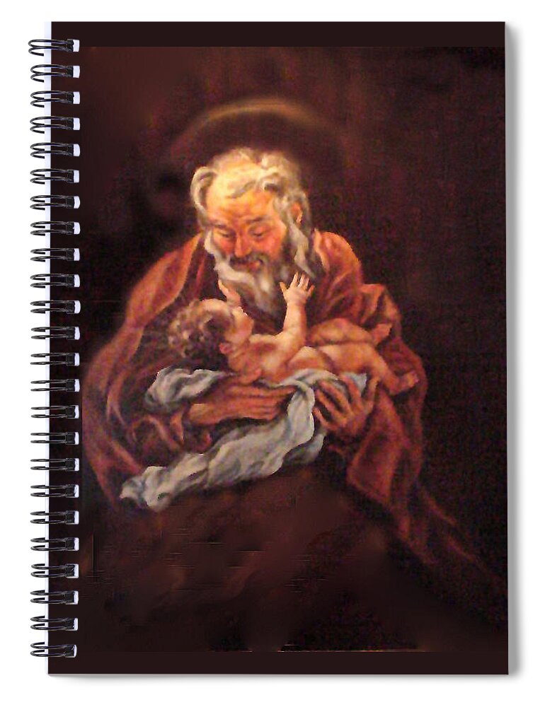 People Spiral Notebook featuring the painting The Baby Jesus - A Study by Donna Tucker