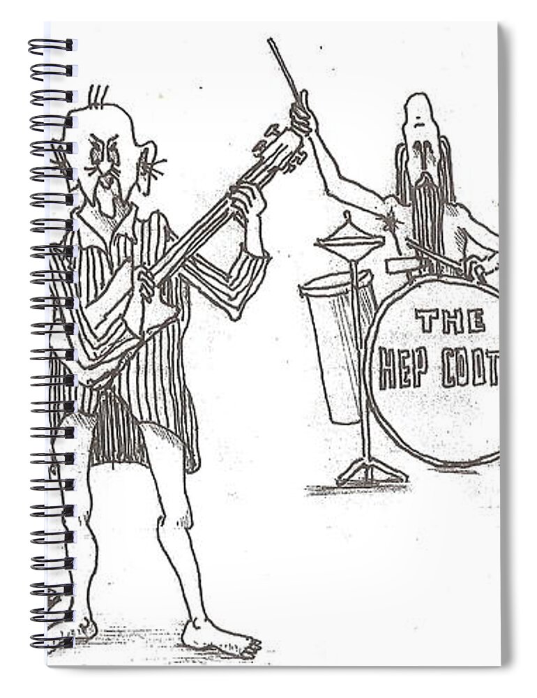 The Spiral Notebook featuring the drawing The Band by R Allen Swezey