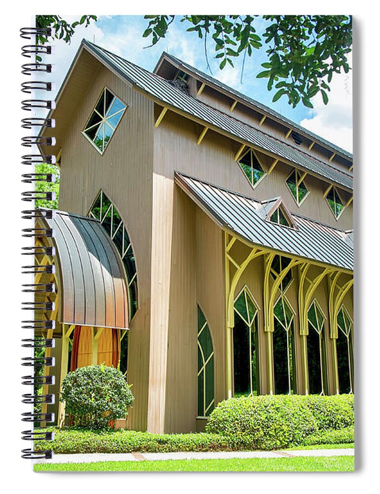  The Baughman Center # University Of Florida # Lake Alice ## Tree Canopy # Peaceful Scenery # University Of Florida Campus # Lake # Architecture # Landscapes # The Bat House #gainesville Florida # Spiral Notebook featuring the photograph The Baughman center by Louis Ferreira