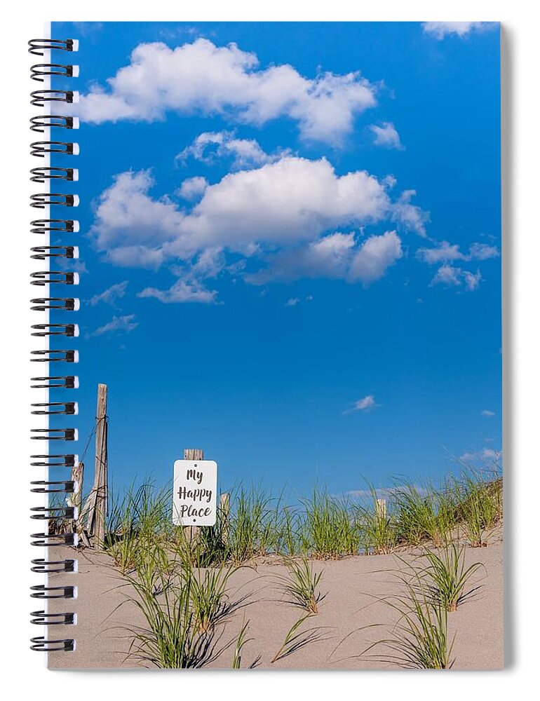 Terry D Photography Spiral Notebook featuring the photograph The Beach My Happy Place by Terry DeLuco