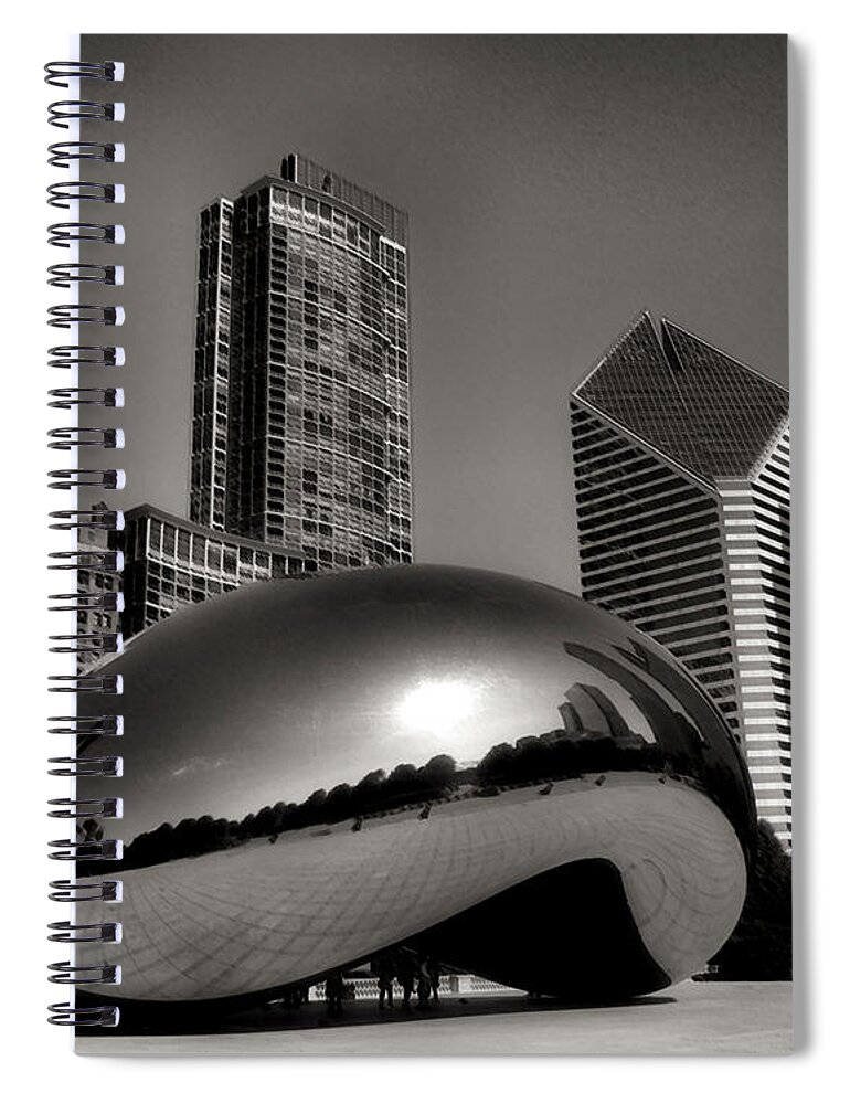 Chicago Architecture Spiral Notebook featuring the photograph The Bean - 4 by Ely Arsha