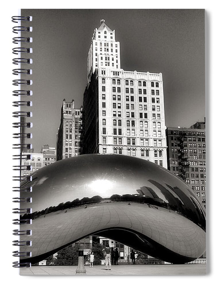 Chicago Architecture Spiral Notebook featuring the photograph The Bean - 3 by Ely Arsha