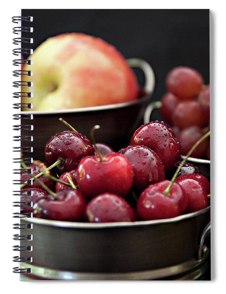 Art Spiral Notebook featuring the photograph The Beauty of Fresh Fruit by Sherry Hallemeier