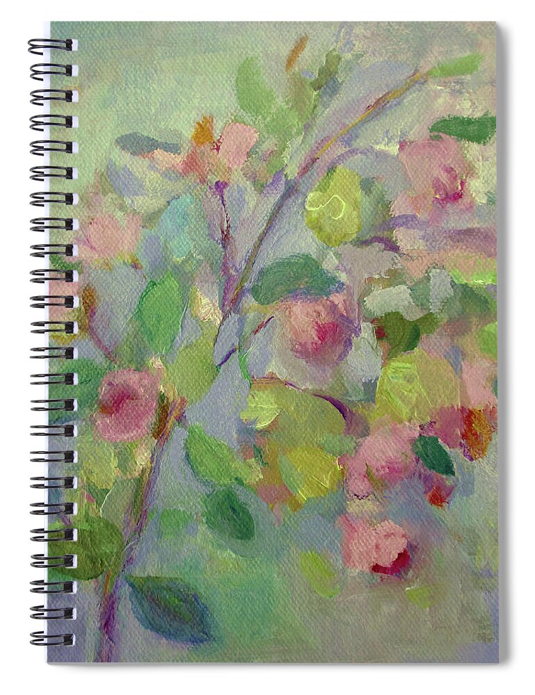 Pink Spiral Notebook featuring the painting The Beauty of Spring by Mary Wolf