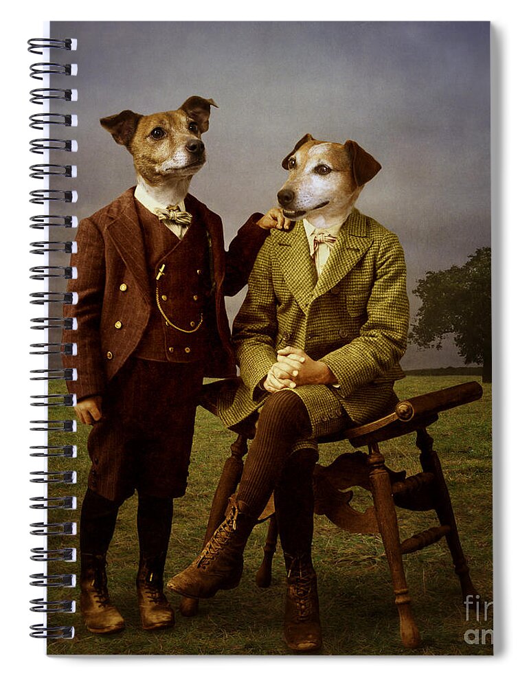 Dog Spiral Notebook featuring the photograph The Brothers by Martine Roch