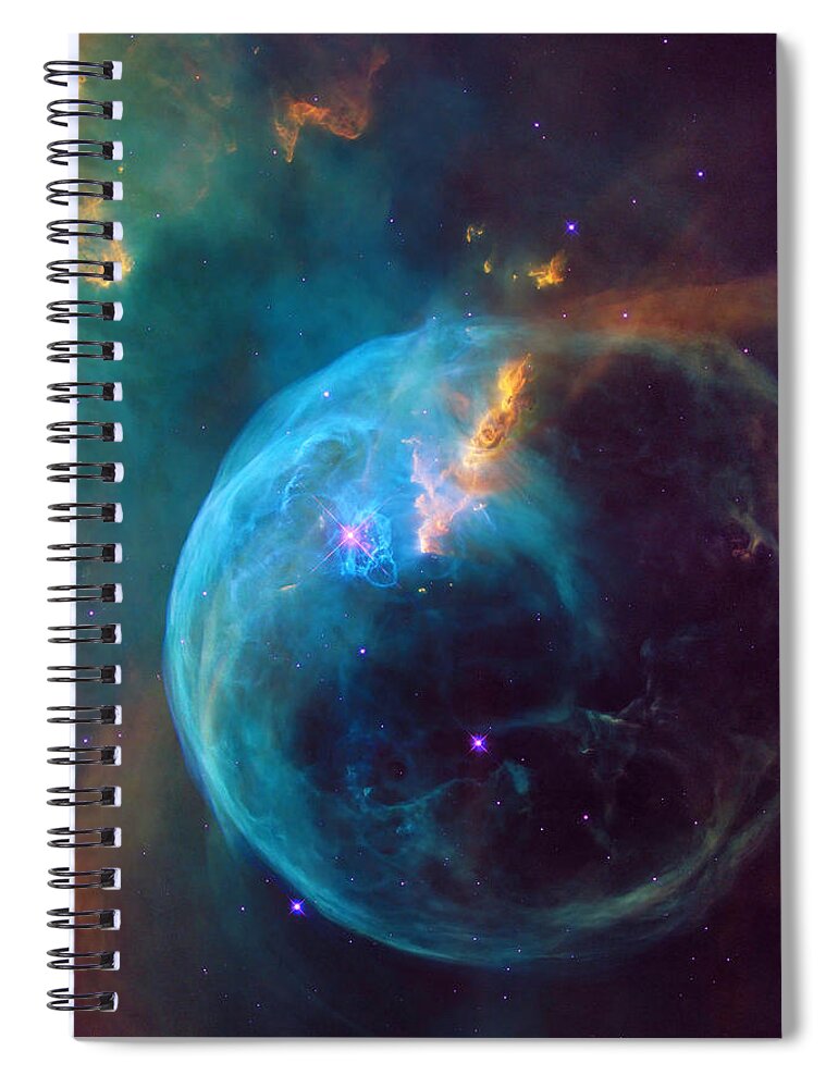 Bubble Nebula Spiral Notebook featuring the photograph The Bubble Nebula NGC 7653 by Mark Kiver