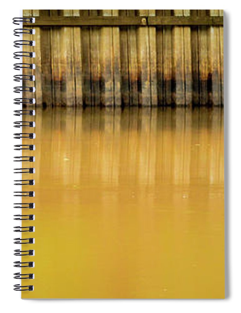 River Spiral Notebook featuring the photograph The bulkhead by Barry Bohn