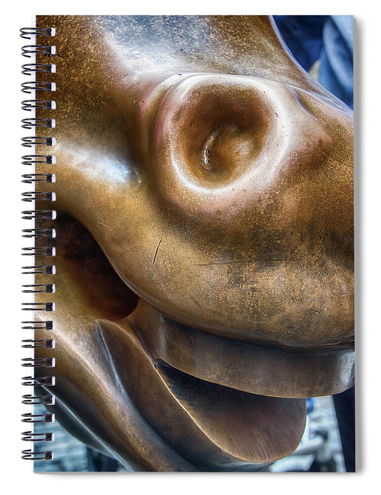  Spiral Notebook featuring the photograph The Bull Market by Alan Goldberg