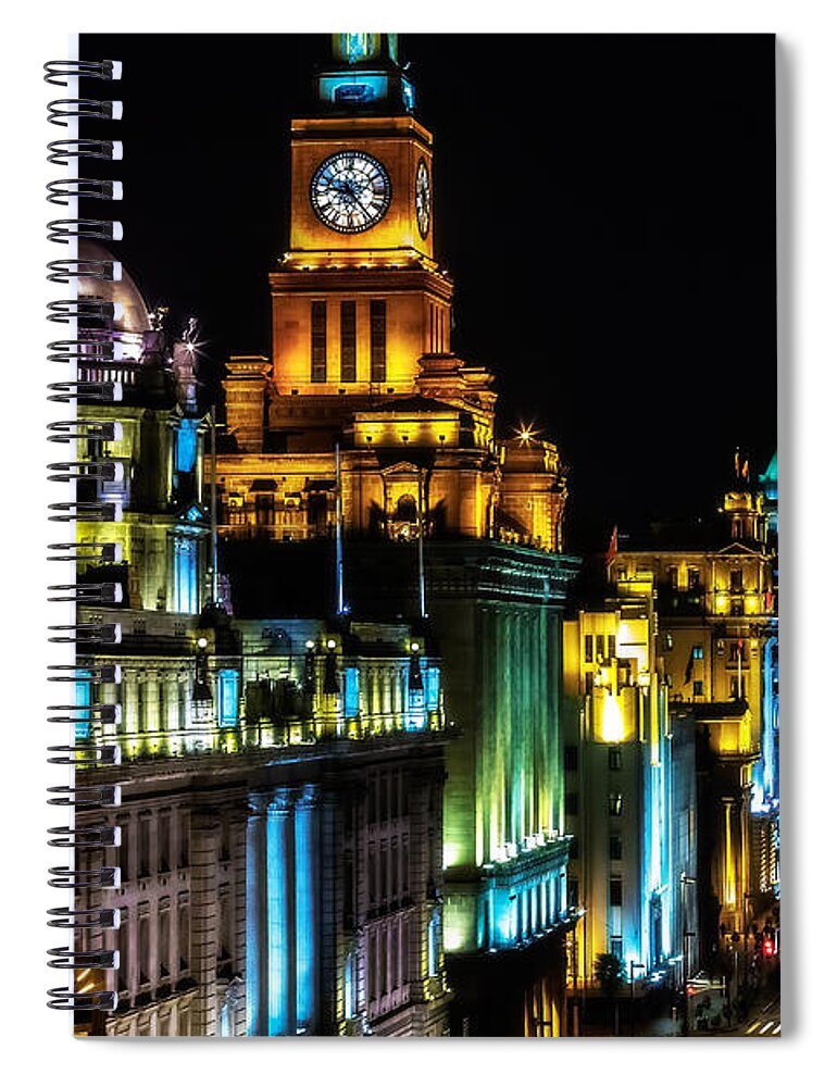 Cityscape Spiral Notebook featuring the photograph The Bund by Jason Roberts