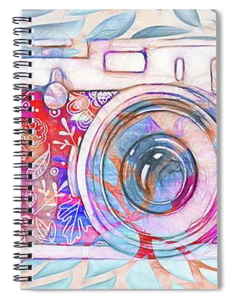 Camera Spiral Notebook featuring the digital art The Camera - 02c8v2 by Variance Collections