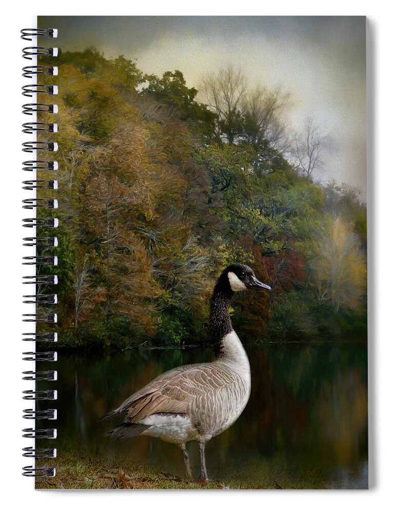Jai Johnson Spiral Notebook featuring the photograph The Canadian Goose by Jai Johnson