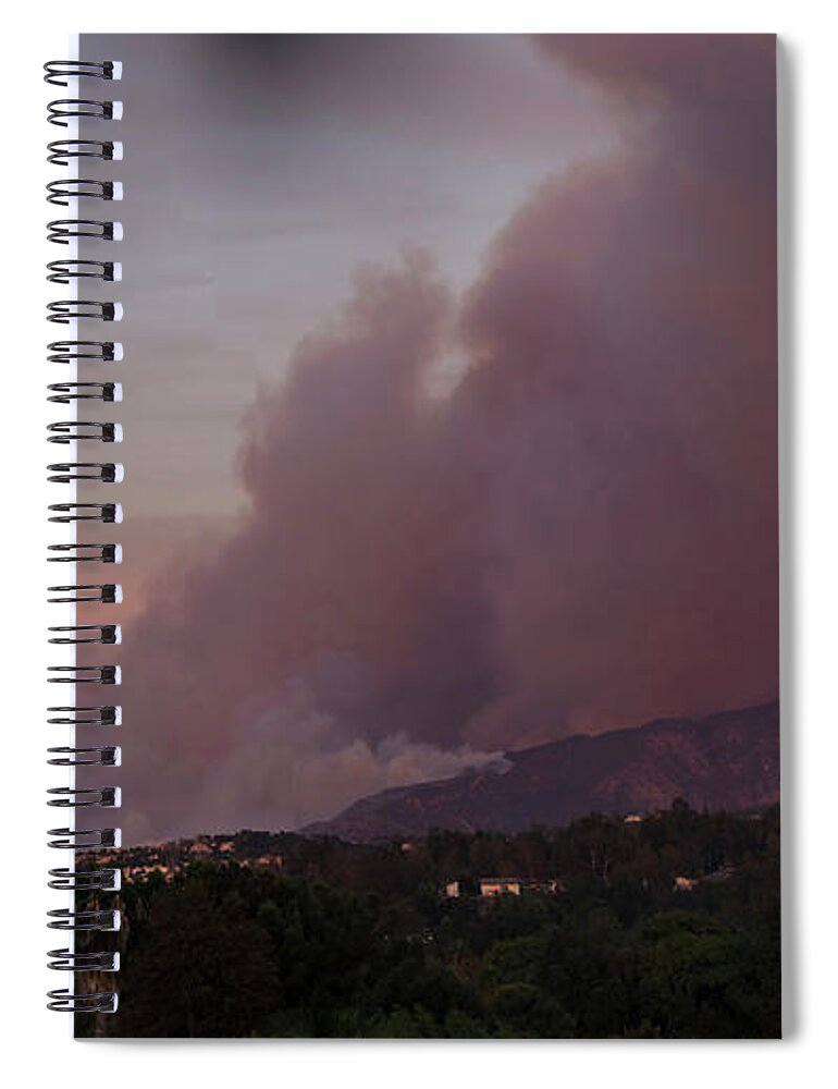 Fire Spiral Notebook featuring the photograph The Canyon Fire by Angela Stanton