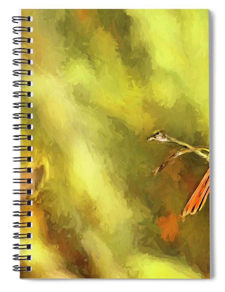 Cardinal Spiral Notebook featuring the photograph The Cardinal and the Finch by Kay Brewer
