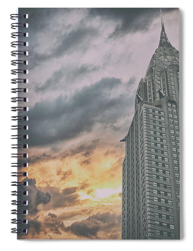 City Spiral Notebook featuring the photograph The Chrysler Building by Martin Newman