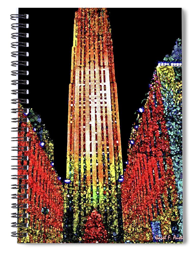 Christmas Spiral Notebook featuring the photograph Christmas In New York City by Carol F Austin