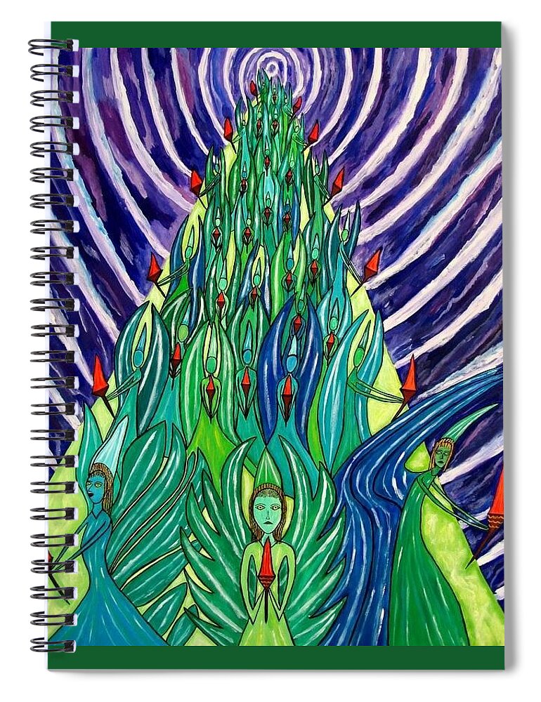  Spiral Notebook featuring the painting The Cleansing by Sandra Marie Adams by Sandra Marie Adams