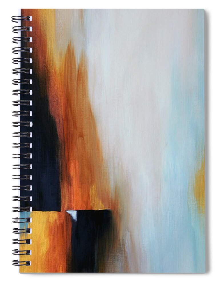 Abstract Spiral Notebook featuring the painting The Clearing 1 by Michelle Joseph-Long