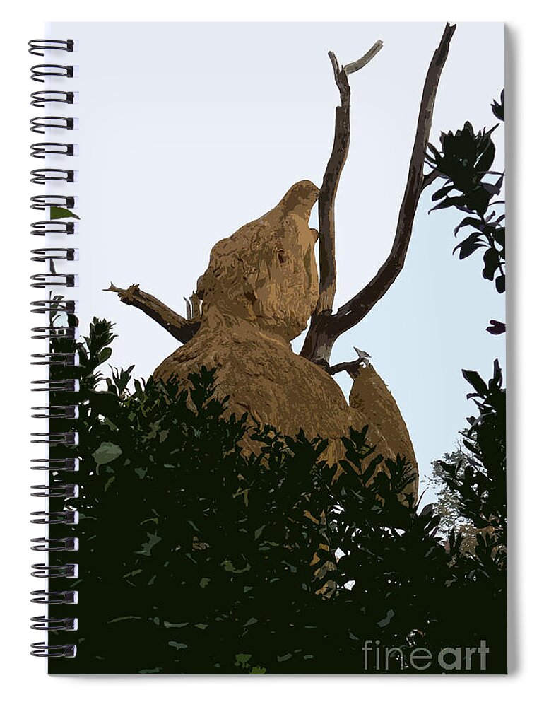 Digital Art Spiral Notebook featuring the digital art The clearing by Francesca Mackenney
