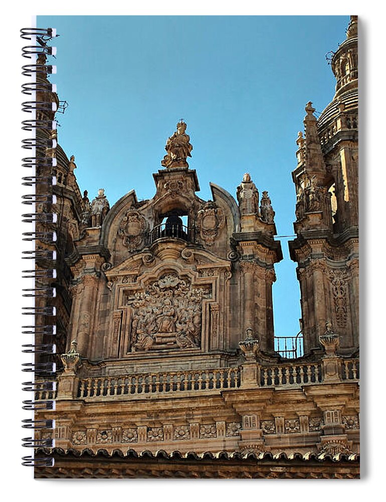 Clerecia Spiral Notebook featuring the photograph The Clerecia Church in Salamanca by Farol Tomson
