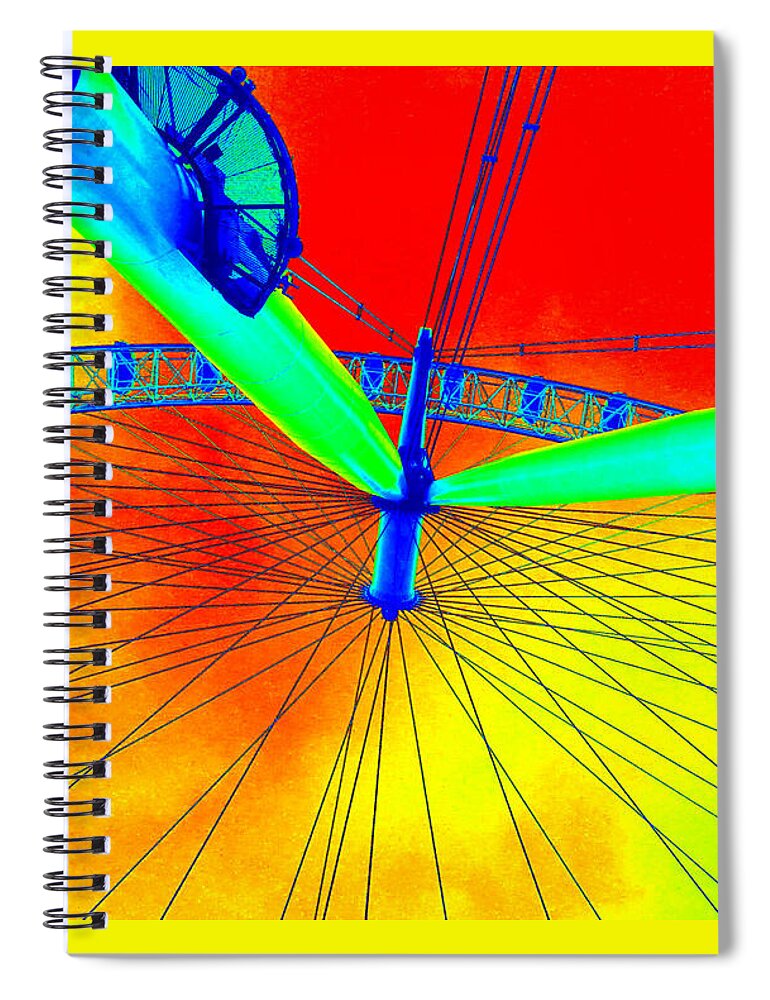 Coca Cola.edf Energy Spiral Notebook featuring the photograph The Coca Cola London Eye System by Gordon James
