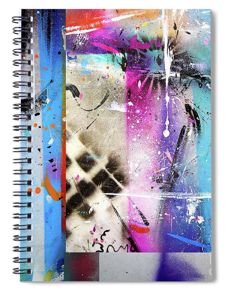 New Series Spiral Notebook featuring the painting The Collage by Priscilla Batzell Expressionist Art Studio Gallery