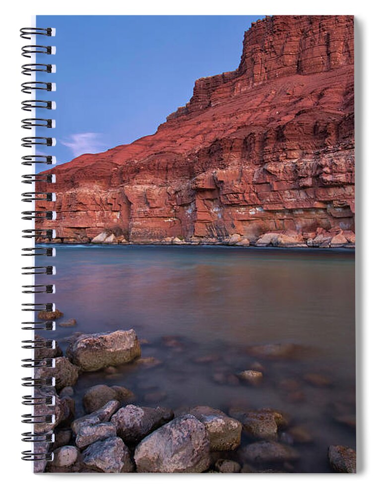  Sunset Spiral Notebook featuring the photograph The Colorado At Lee's Ferry by Jurgen Lorenzen