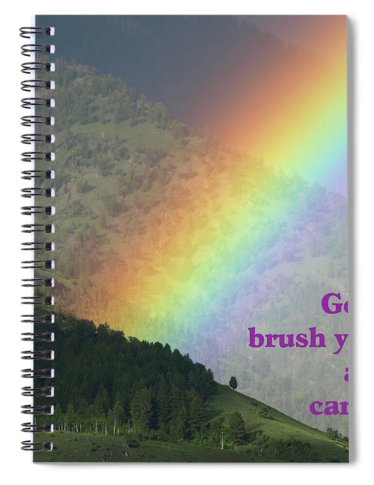Nature Spiral Notebook featuring the photograph The colors Of The Rainbow Carry On by DeeLon Merritt